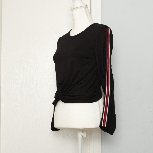 Stella Tweed Long Sleeves Twist Top - Picture 1 of 9